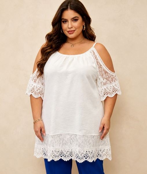 Picture of OFF SHOULDER DESIGN LACE TOP